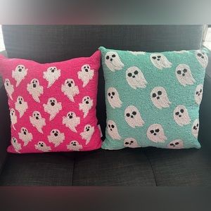Ghost Beaded Pillows Set Hot Pink & Turquoise Sweet Street